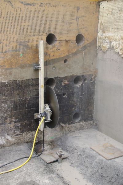 Basement Wall Saw Cutting